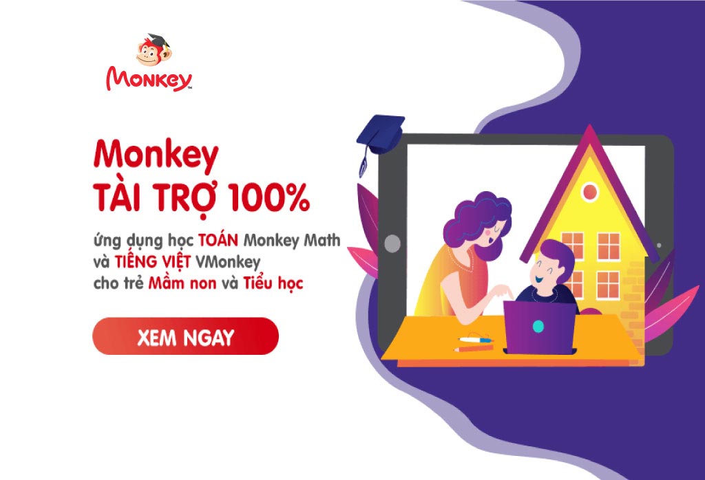 Tài trợ 100% cho trẻ mầm non và tiểu học học Toán, Tiếng Việt tại nhà