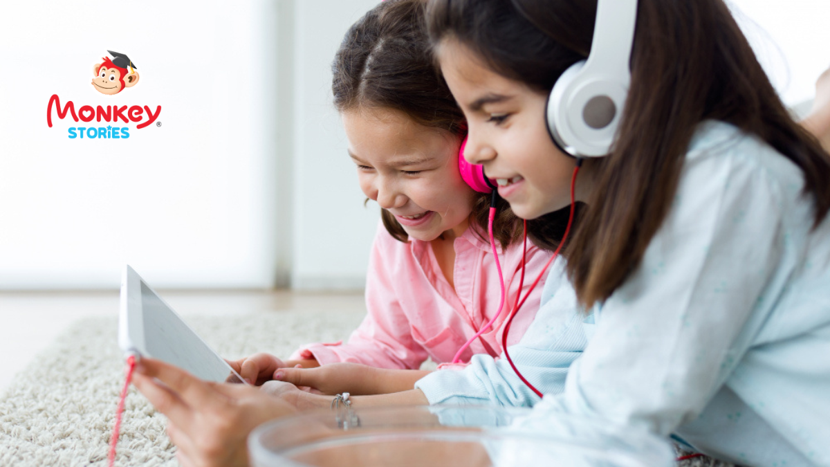 Cùng bé nghe thụ động trên app mỗi ngày (Ảnh: Monkey)