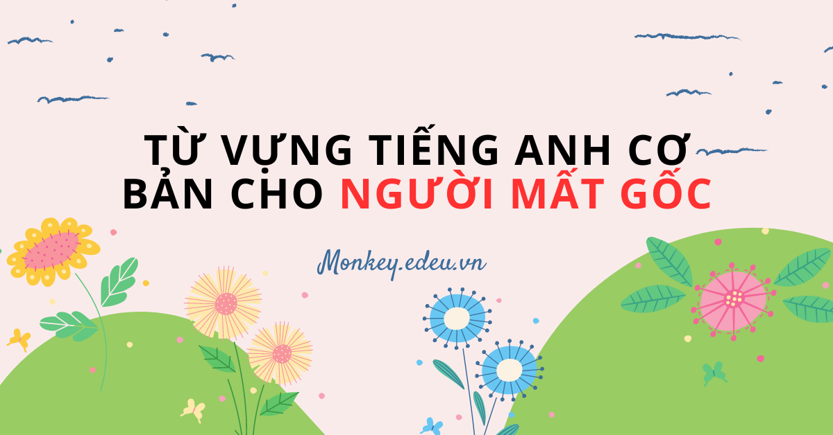 1001+ từ vựng tiếng Anh cơ bản cho người mất gốc theo các chủ đề thông dụng