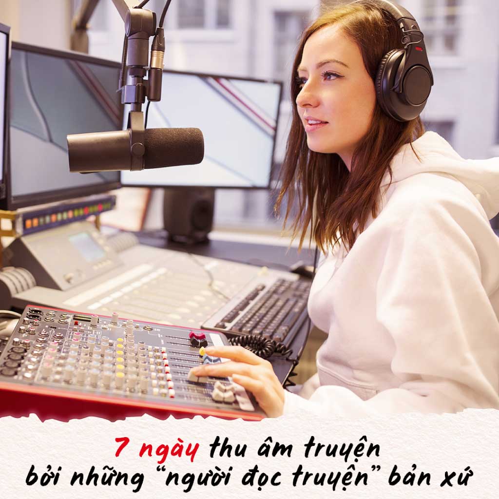 Thu âm giọng chuẩn Mỹ. Ảnh: Monkey.