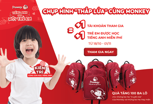 Chiến dịch “Thắp lửa” cùng Monkey mang Tiếng Anh cho mọi trẻ em