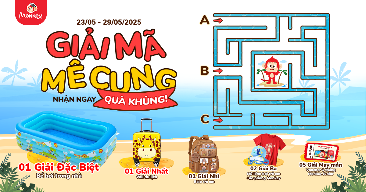 Minigame “Giải Mã Mê Cung – Nhận Ngay Quà Khủng” cùng Monkey