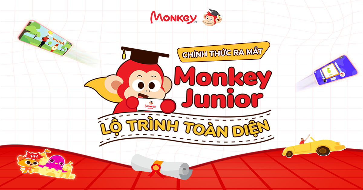 MONKEY JUNIOR CHÍNH THỨC RA MẮT CHƯƠNG TRÌNH HỌC TIẾNG ANH VỚI LỘ TRÌNH TOÀN DIỆN HOÀN TOÀN MỚI