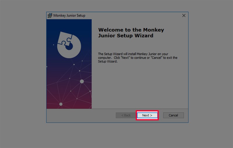 Th&ocirc;ng b&aacute;o c&agrave;i đặt Monkey Junior. (Ảnh: Chụp m&agrave;n h&igrave;nh)