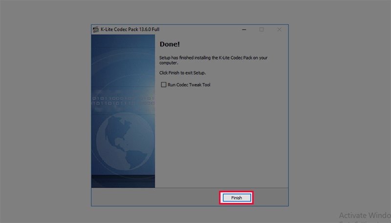 Đến khi m&agrave;n h&igrave;nh xuất hiện "Finish" ba mẹ bấm x&aacute;c nhận để ho&agrave;n tất c&agrave;i đặt. (Ảnh: Chụp m&agrave;n h&igrave;nh)