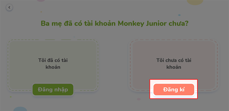 Đăng ký mua Monkey Junior ngay trên app. (Ảnh: Chụp màn hình)