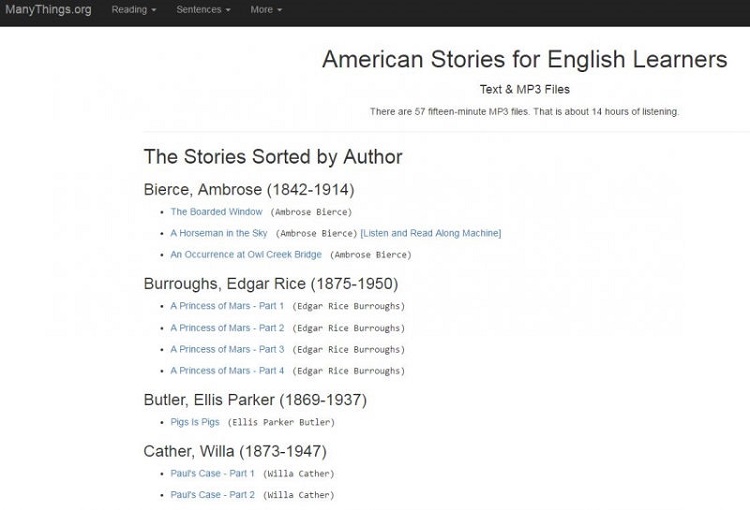 Manythings.org giúp bạn luyện đọc và tìm hiểu văn hóa người Mỹ dễ dàng. (Ảnh: Sưu tầm Internet)