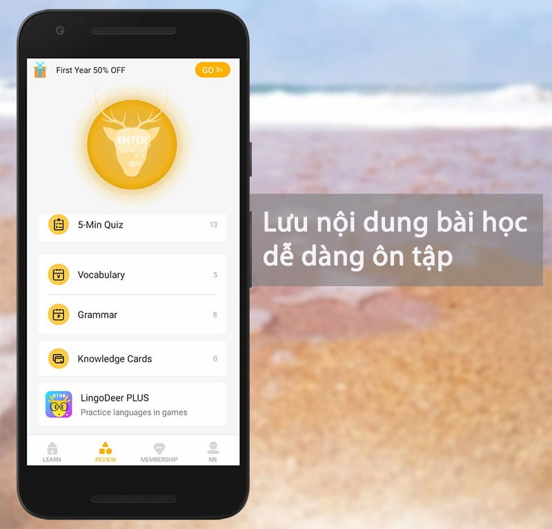 App học từ vựng tiếng Anh LingoDeer. (Ảnh: Sưu tầm Internet)