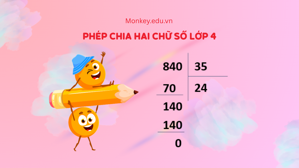 Phép chia hai chữ số lớp 4: Cách tính & Bài tập (có đáp án)