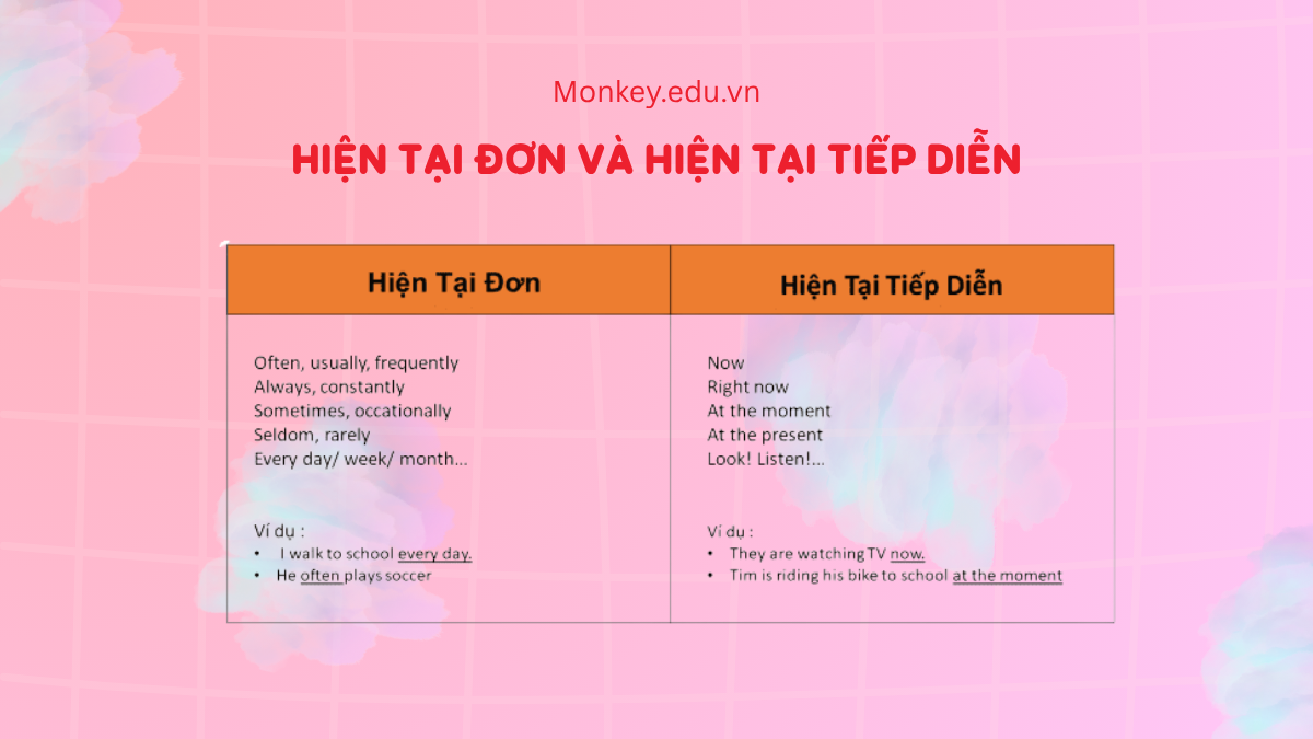 Thì hiện tại đơn và hiện tại tiếp diễn: Cách phân biệt đơn giản, chi tiết!