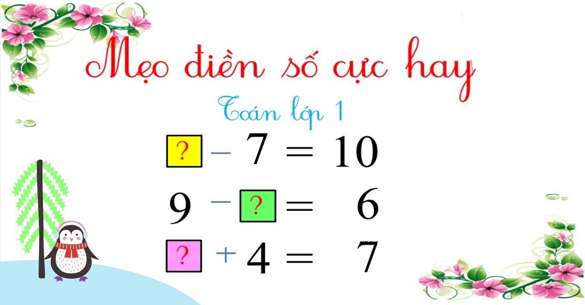 Hướng dẫn học toán lớp 1 nối ô trống với số thích hợp cực đơn giản cho bé
