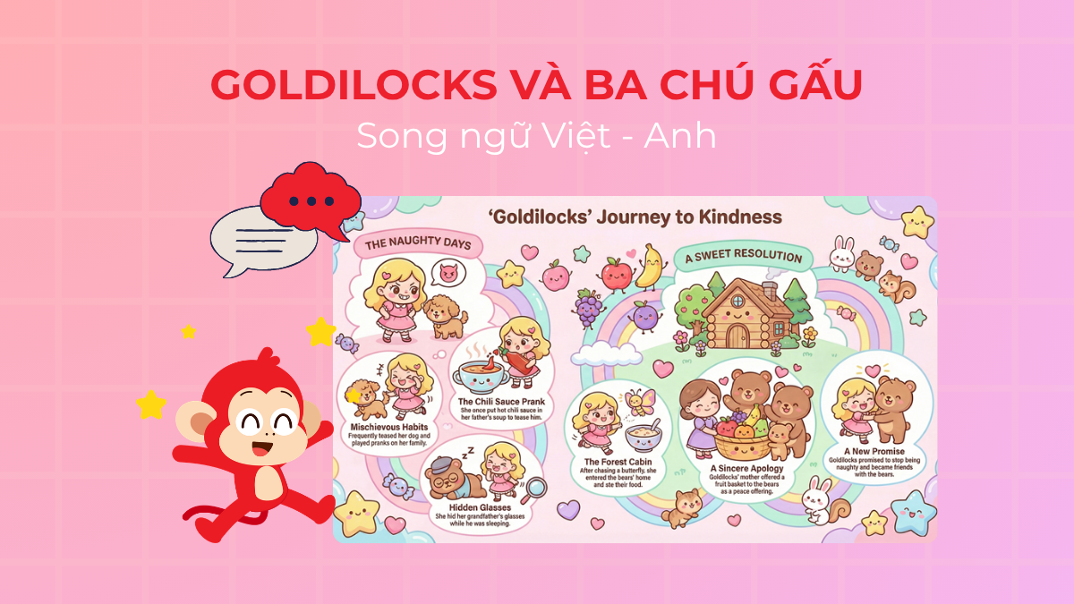 Truyện cổ tích: ‘Goldilocks Và Ba Chú Gấu’ song ngữ Việt - Anh